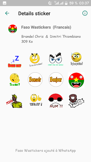 Faso Wastickers Screenshot 3