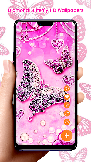 Diamond Butterfly HD Wallpaper Screenshot 2