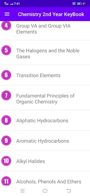 Chemistry 2nd Year KeyBook Screenshot 2