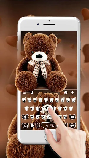 Brown Teddybear Keyboard Theme Screenshot 0