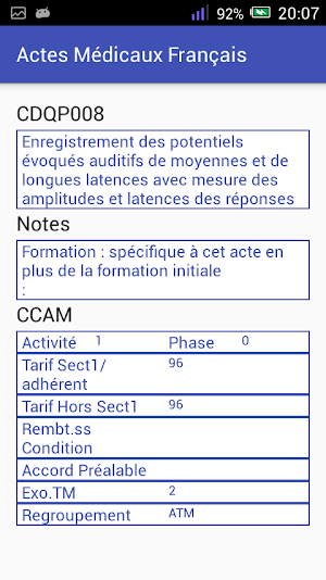 Actes Médicaux Français Screenshot 3