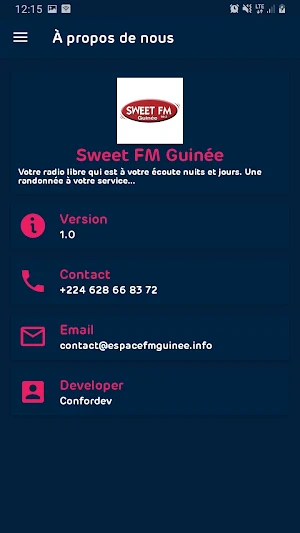 Radio Sweet FM Guinée Screenshot 3