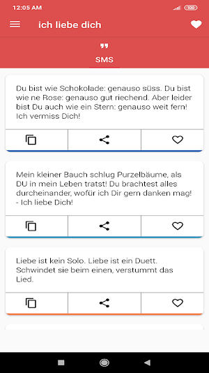 ich liebe dich SMS Screenshot 3