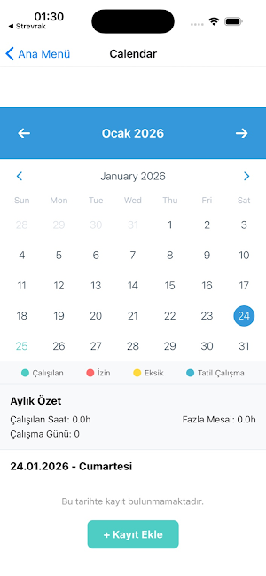 Puantaj Defterim Screenshot 3