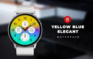 Yellow Blue Elegant Watch Face Screenshot 0