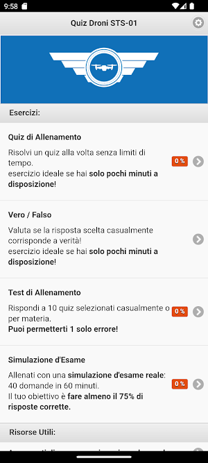 Quiz STS-01 Droni Screenshot 0