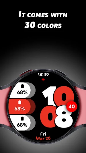 Sporty Pixel 2 - Watch face Screenshot 1