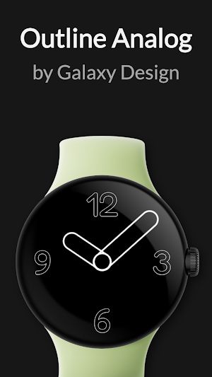 Outline Analog Watch Face Screenshot 2