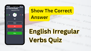 English Irregular Verbs Quiz Screenshot 3
