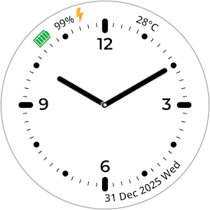 P90 Analog Watch Face Wear OS Screenshot 3