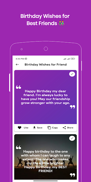 Birthday Wishes Messages Screenshot 2
