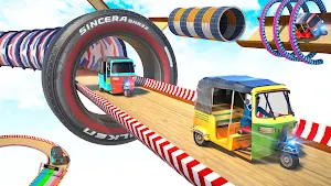 Modern Rickshaw Stunt Game Screenshot 1
