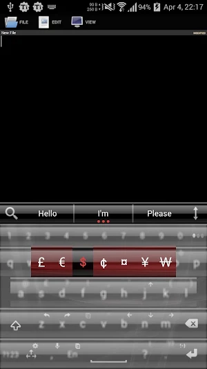AI Keyboard Theme Glass Red Screenshot 2