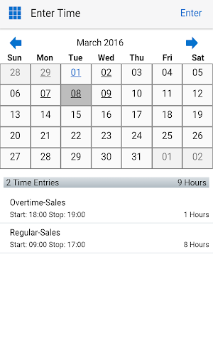 Timecards for EBS Screenshot 1