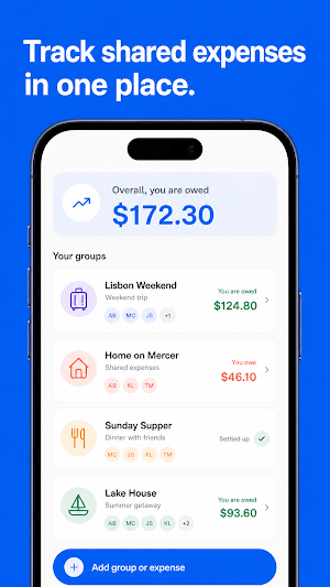 Tabby: Split Bills & Expenses Screenshot 1