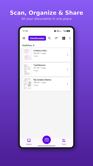 Omni Scanner - Doc PDF & QR Screenshot 0