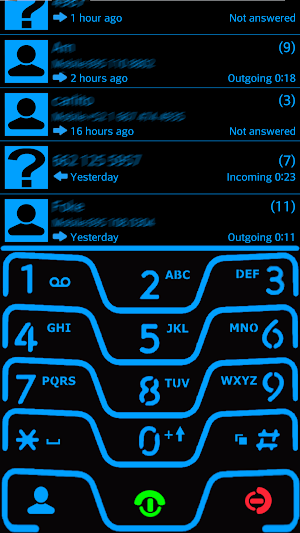 THEME NEON BLUE FOR EXDIALER Screenshot 1