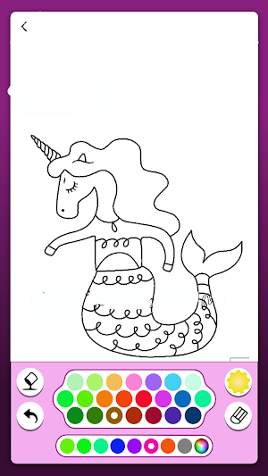 Mermaid & Unicorn Coloring ART Screenshot 0