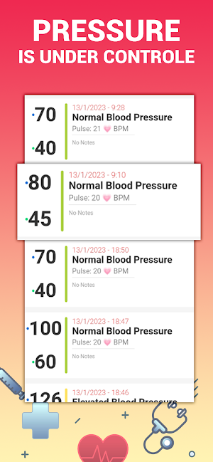 Blood Pressure App: BP Monitor Screenshot 1