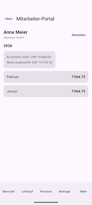 LohnStudio — Lohn für KMU Screenshot 2