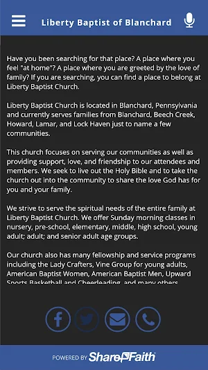 Liberty Baptist of Blanchard Screenshot 1