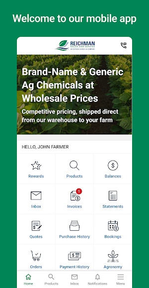 Reichman Sales Customer Portal Screenshot 0