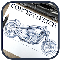Motorcycle Sketch Drawing