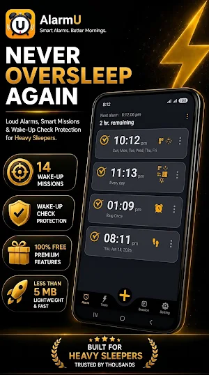 AlarmU: Alarm Clock & Timer Screenshot 0