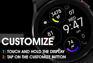Digital Black Watch Face Screenshot 2