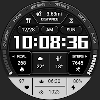 【ZKin】Ink White Text Clock