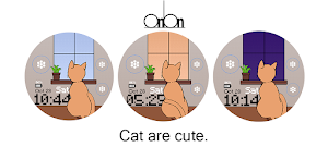 OniOn watchface cat pixel Screenshot 0