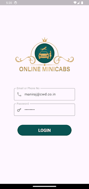 Online Mini Cabs Driver Screenshot 1