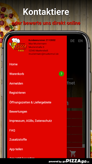 Waldauer Pizza Taxi Screenshot 2