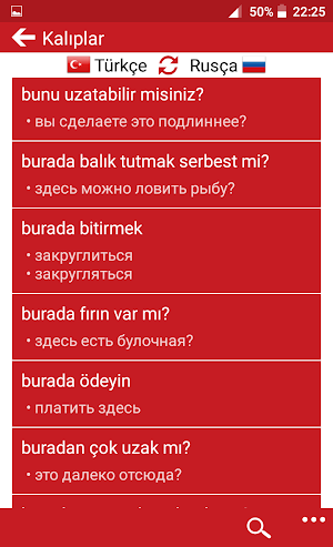 Turkish - Russian : Dictionary & Education Screenshot 2