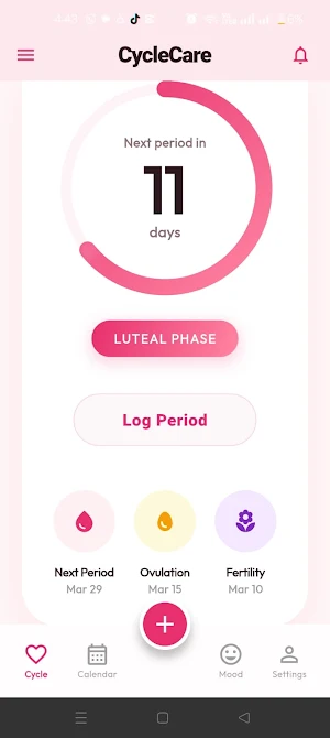 CycleCare-Period Tracker Screenshot 1