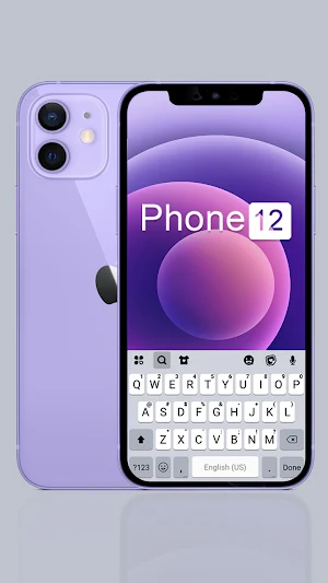 Purple Phone 12 Keyboard Background Screenshot 2