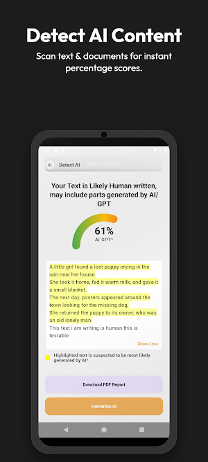 GPTZero : AI Detect & Humanize Screenshot 1