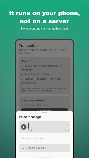 WA Transcriber: Voice to Text Screenshot 2