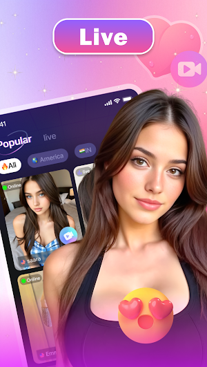 HypeLink - Live video chat Screenshot 0