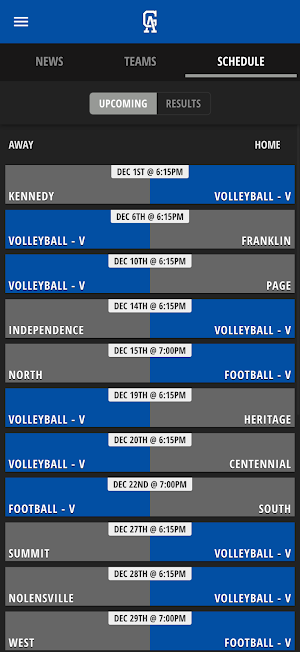 Gallia Academy Athletics Screenshot 2