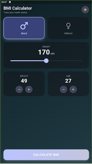BMI Calculator – Body Mass Screenshot 1