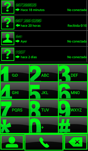 THEME BIG GREEN FOR EXDIALER Screenshot 1