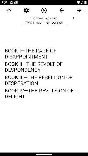 Book, The Unwilling Vestal Screenshot 0