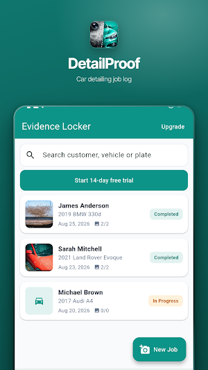DetailProof: Car Detailing Log Screenshot 0