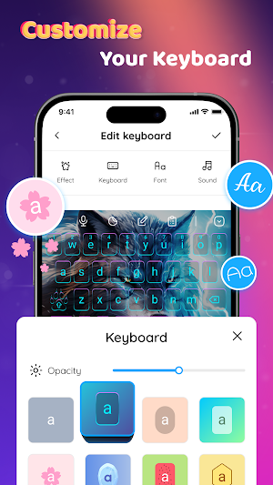 Font Keyboard Themes & Fancy Screenshot 1