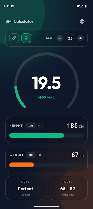 BMI Calculator Screenshot 1