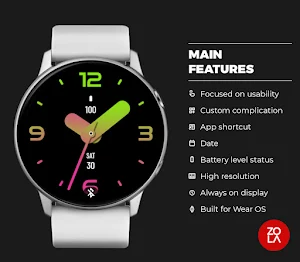 Huge Green Pink Watch Face Screenshot 1