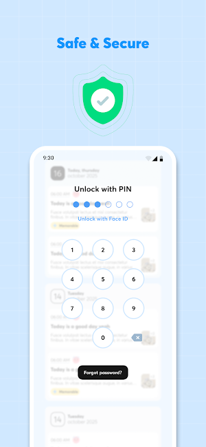 Jellyfish Diary Security Lock Screenshot 2