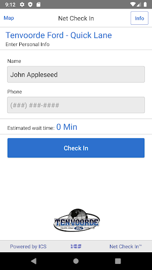 Net Check In - Tenvoorde Ford Screenshot 1