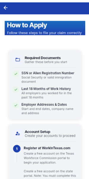 Guide for Tx Unemployment Screenshot 2